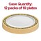 White with Black and Gold Royal Rim Plastic Appetizer/Salad Plates - 7.5" (120 Plates)